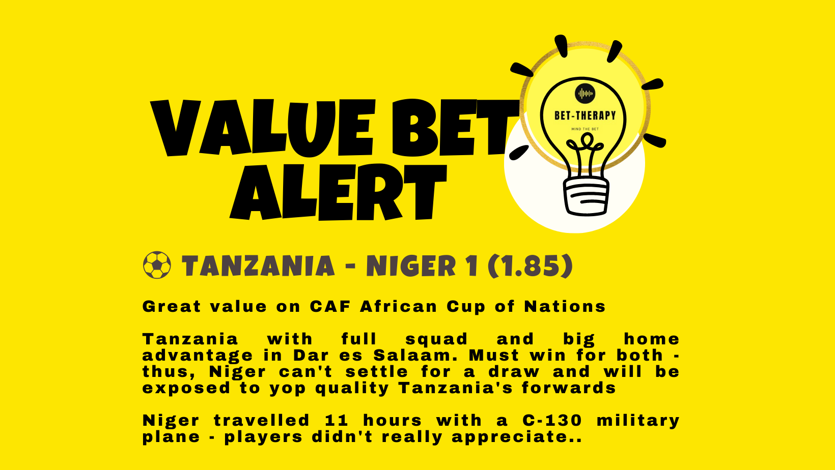 Bet Therapy value bet of the day betting tips