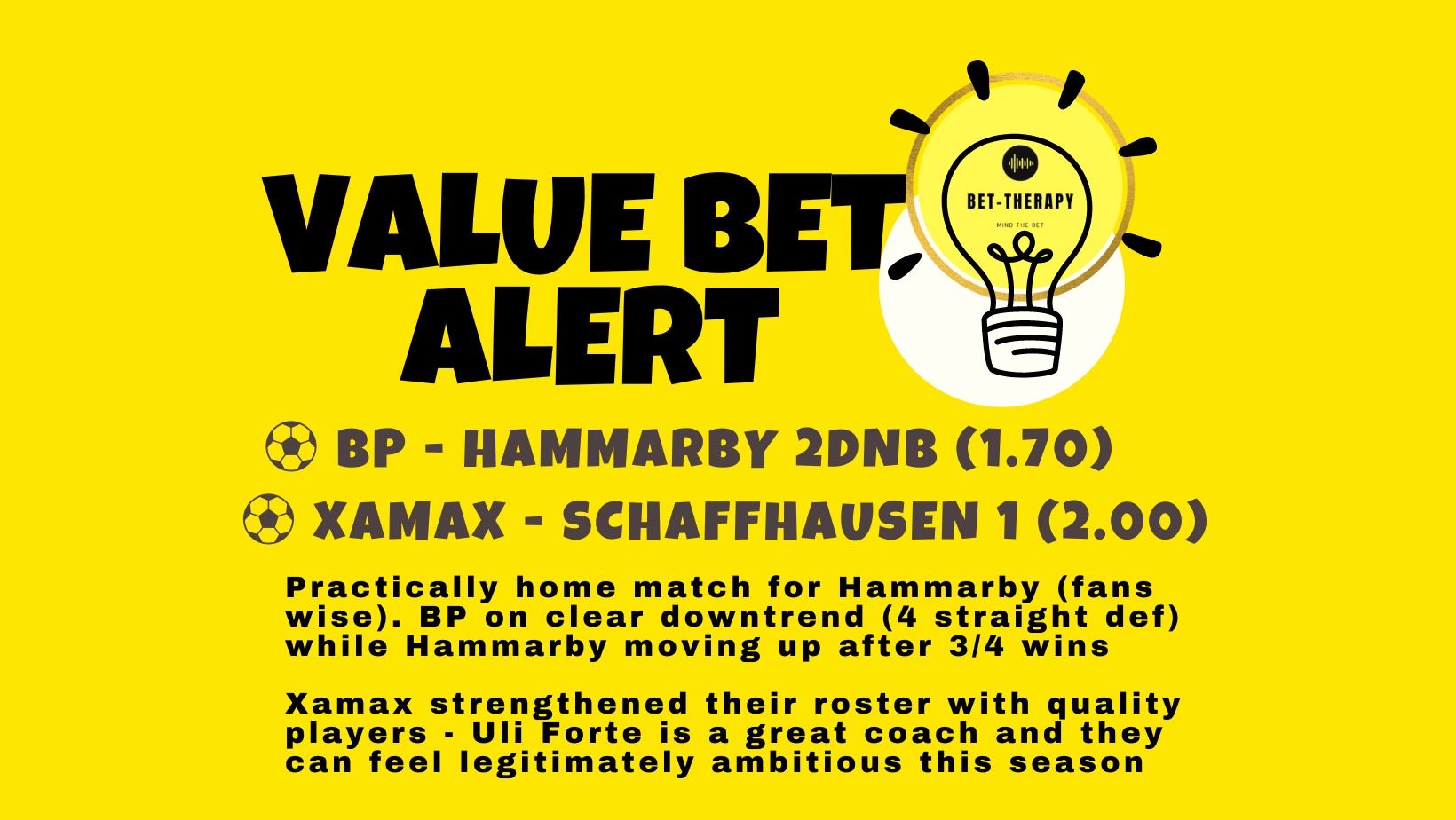 value bet of the day
