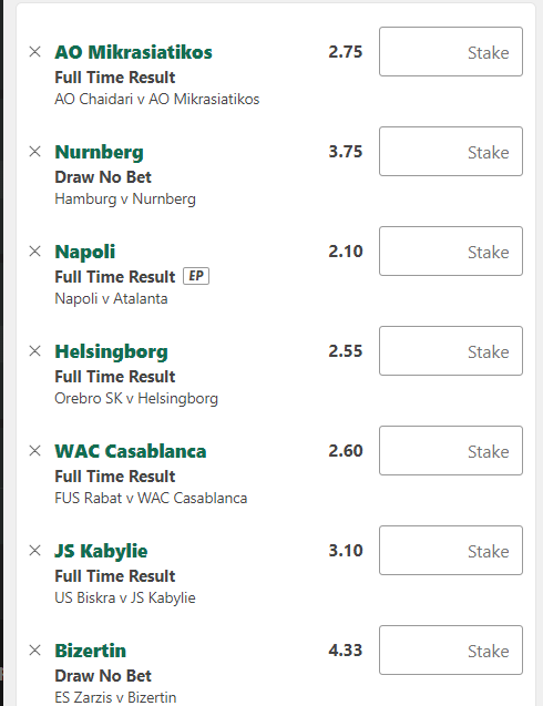 Sunday Value Bet